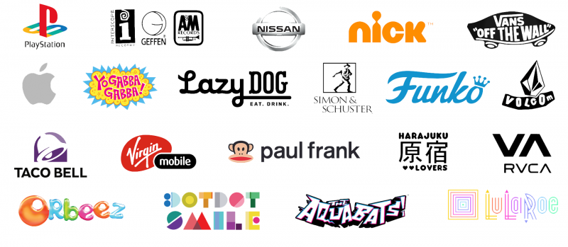 A few of the brands the Tyler has worked with.
